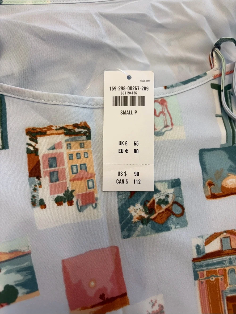 Abercrombie & Fitch Light Blue Printed Slip Maxi Dress